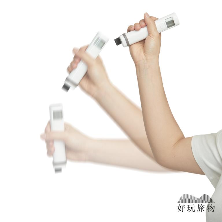 免電池可託運手搖式自動充電旅行電子秤-白色