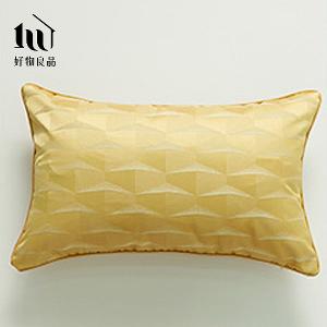 長形_奢華絲滑金邊幾何提花抱枕套｜立體金邊包邊 隱形拉鍊 耐磨不起球