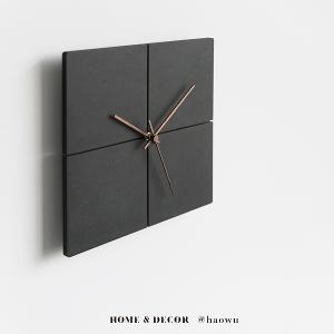 日本設計環保再生材黑色系靜音掛鐘