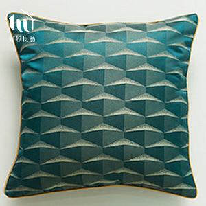 方形_奢華絲滑金邊幾何提花抱枕套｜立體金邊包邊 隱形拉鍊 耐磨不起球