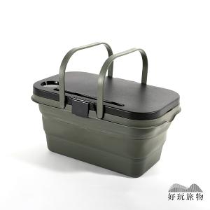 戶外野餐籃露營折疊收納籃野餐桌