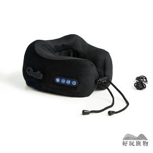 充電式恆溫肩頸按摩旅行U型靠枕