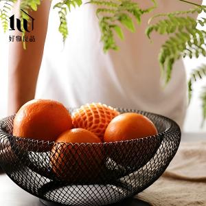 《雙層網狀》客廳裝飾藝術金屬鏤空收納置物零食水果網籃