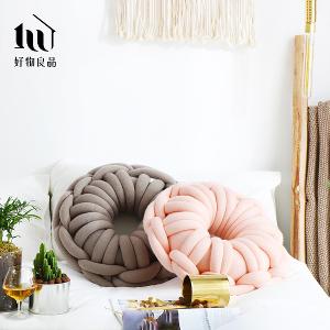 手工甜甜圈結抱靠枕(4色任選)