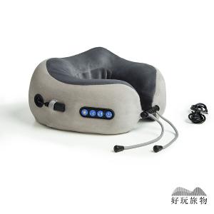 充電式恆溫肩頸按摩旅行U型靠枕