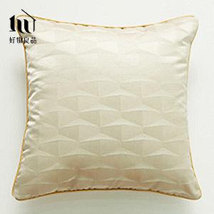 方形_奢華絲滑金邊幾何提花抱枕套｜立體金邊包邊 隱形拉鍊 耐磨不起球