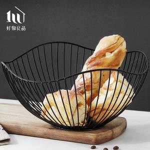 《花邊形高款》客廳裝飾藝術金屬鏤空收納置物零食水果網籃