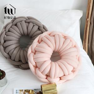 手工甜甜圈結抱靠枕(4色任選)