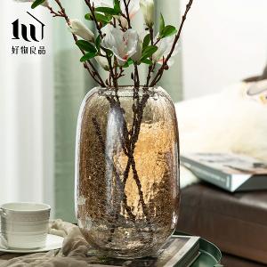 《矮款/高款》家居輕奢透明冰裂玻璃花瓶