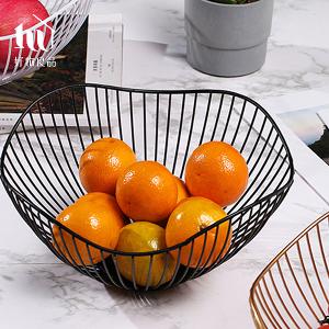 《花邊形高款》客廳裝飾藝術金屬鏤空收納置物零食水果網籃