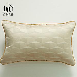 長形_奢華絲滑金邊幾何提花抱枕套｜立體金邊包邊 隱形拉鍊 耐磨不起球