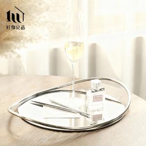 304不銹鋼原木鏡面擺飾配件咖啡托盤