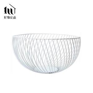 《經典圓盆》客廳裝飾藝術金屬鏤空收納置物零食水果網籃