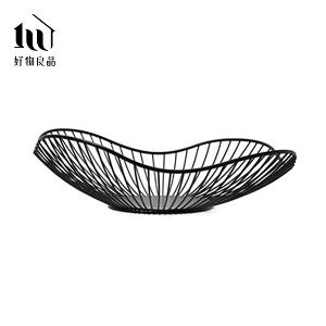 《花邊形矮款》客廳裝飾藝術金屬鏤空收納置物零食水果網籃