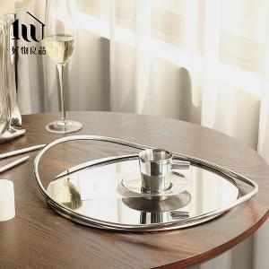 304不銹鋼原木鏡面擺飾配件咖啡托盤