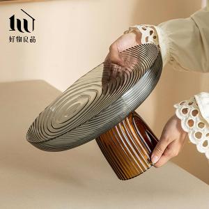 北歐撞色玻璃果盤零食擺盤(3色任選)