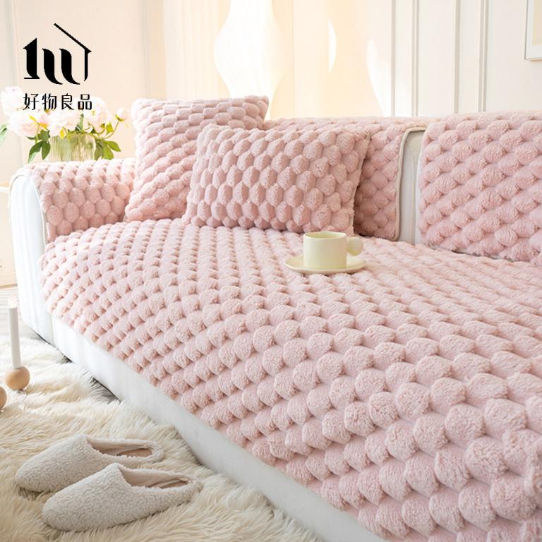 可洗可烘加厚加大高密度仿兔毛沙發墊(立體緹詩絨)