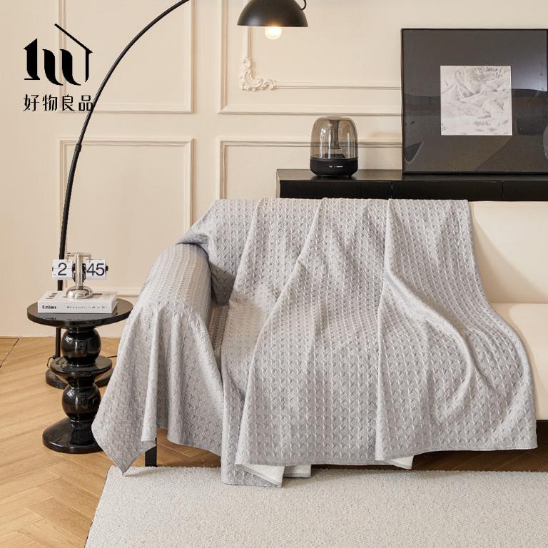 涼感科技立體紋理沙發墊床鋪保護蓋巾涼墊-經典千鳥