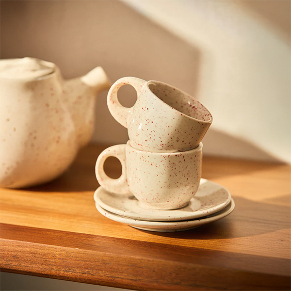 西班牙 Calma House｜CHIP 紅點點 咖啡杯盤組 85ml