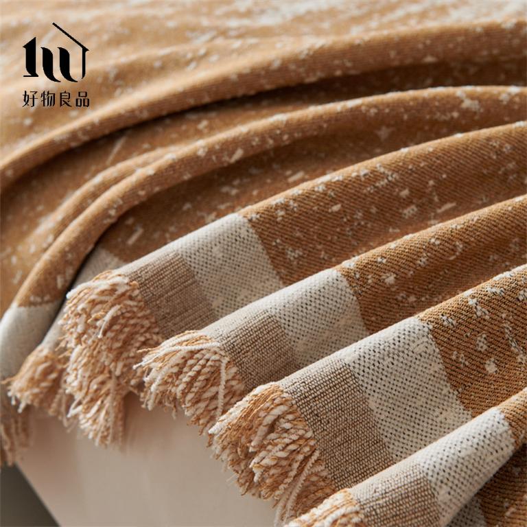 日式高品質雪尼爾短絨沙發墊蓋巾-富士山嵐