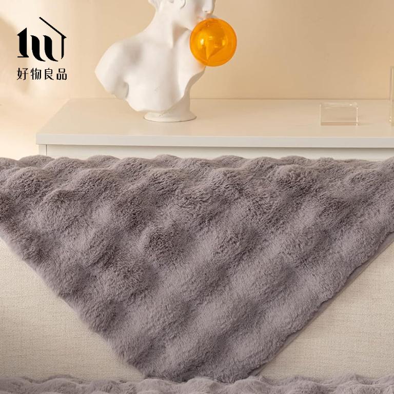 《深灰色》輕奢高密度毛絨保暖沙發墊
