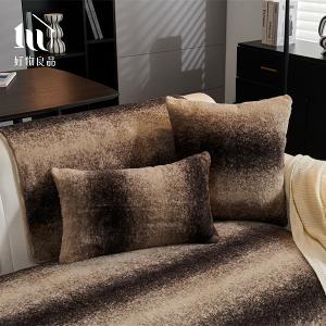 可洗可烘加厚加大高密度仿兔毛沙發墊(高質感輕奢絨紋)