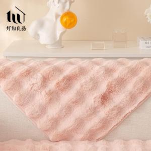 《櫻花粉》輕奢高密度毛絨保暖沙發墊