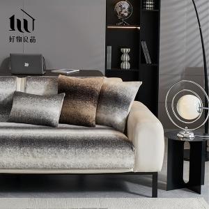 可洗可烘加厚加大高密度仿兔毛沙發墊(高質感輕奢絨紋)