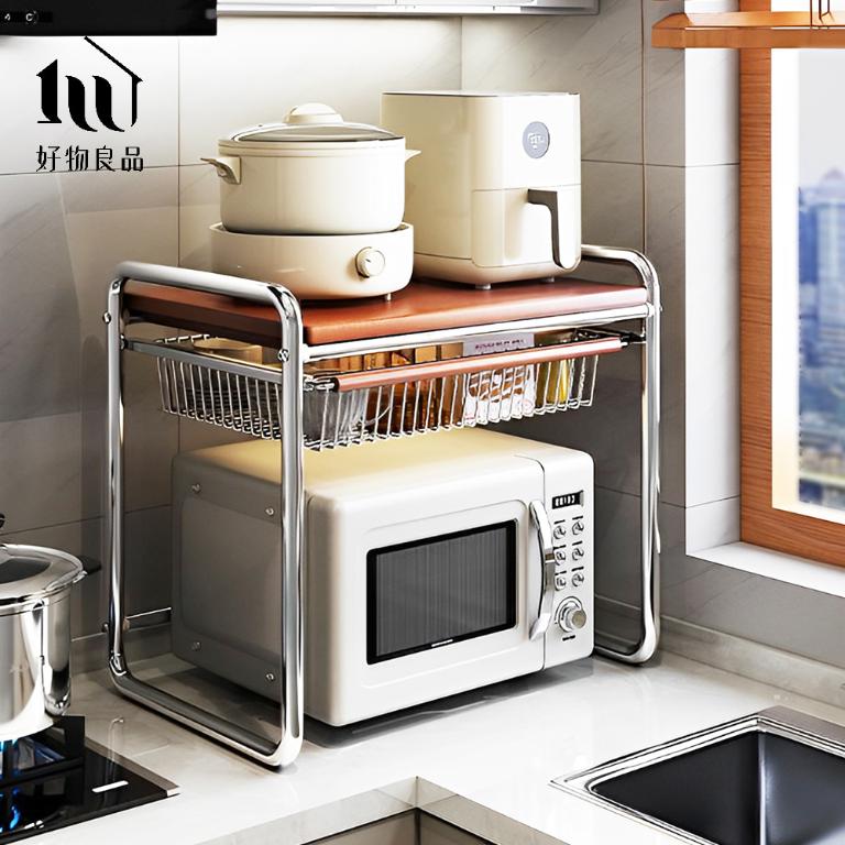 高品質不銹鋼金屬電鍍實木收納架