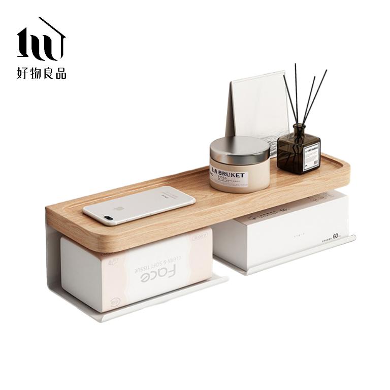 原木質感面紙盒置物架