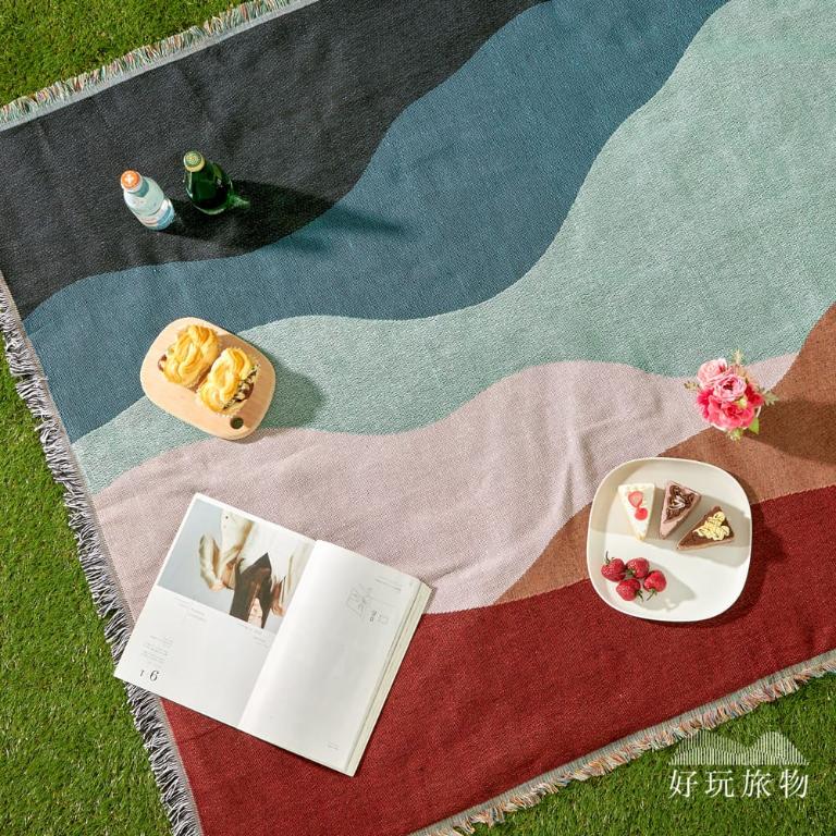 《印象沙丘》獨家設計棉麻編織防水防髒野餐露營地墊