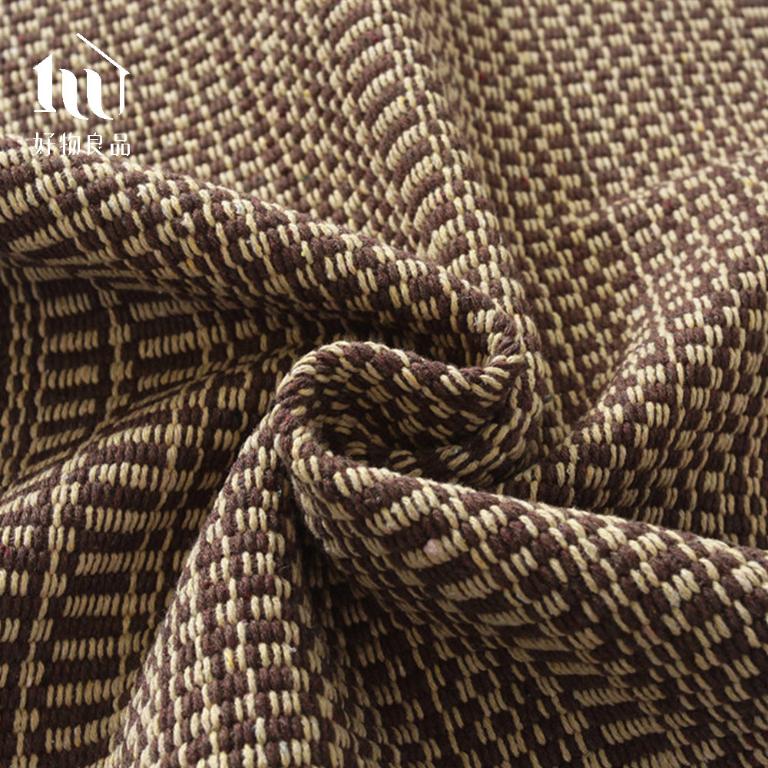 《拿鐵編織》日系簡約棉麻編織紋防滑防貓抓沙發墊組合