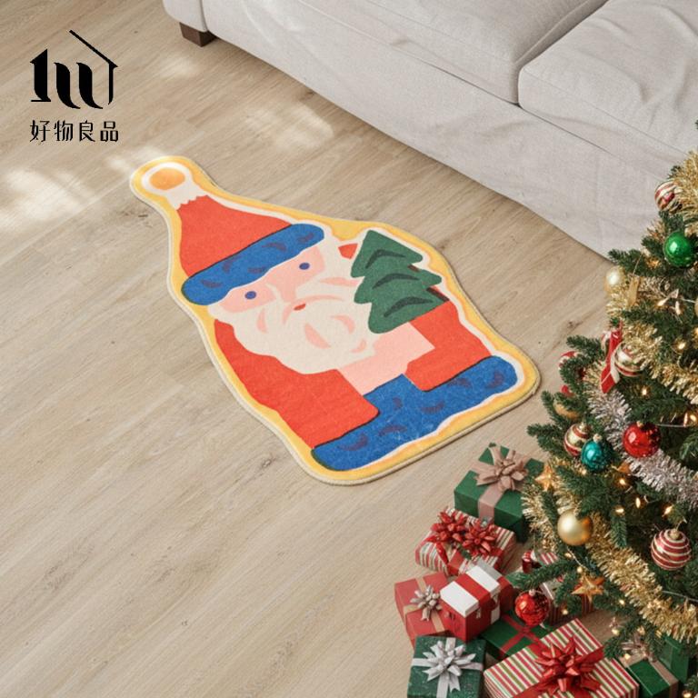 二入組_獨家設計北歐趣味生活造型地毯高密度短絨防滑地毯 客廳毯 臥室毯 遊戲毯 瑜伽毯