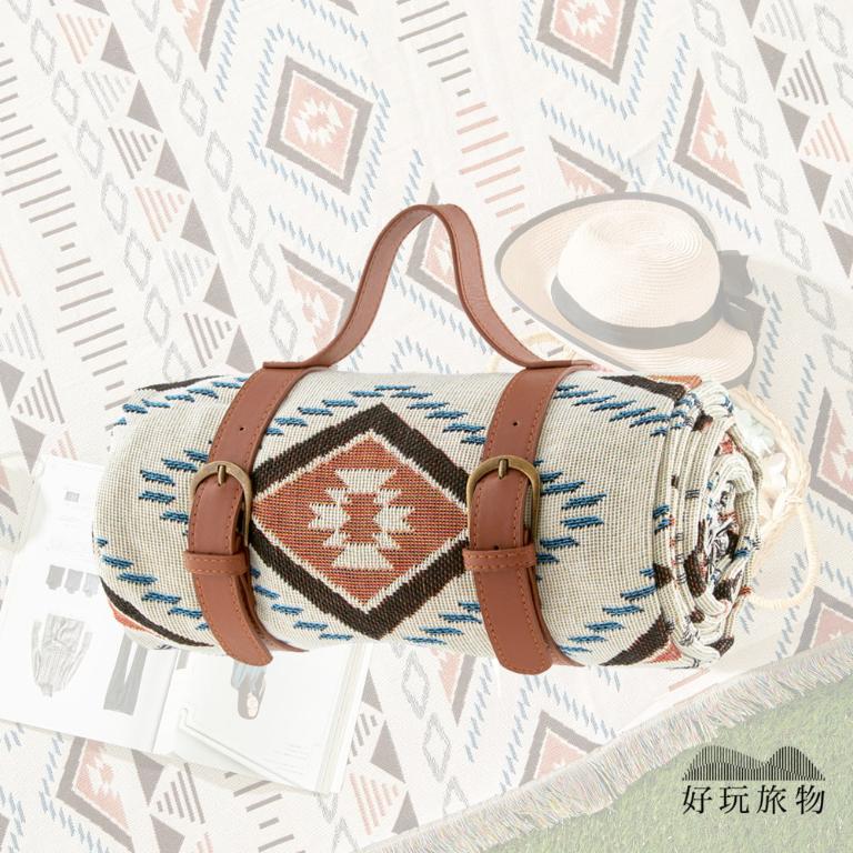 《亞馬遜圖騰》獨家設計棉麻編織防水防髒野餐露營地墊