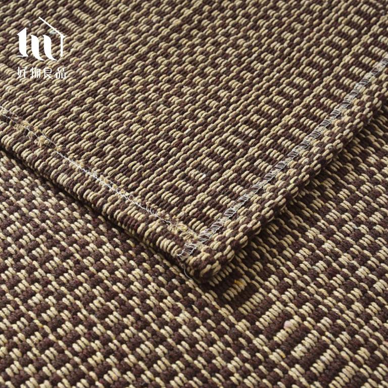 《拿鐵編織》日系簡約棉麻編織紋防滑防貓抓沙發墊組合