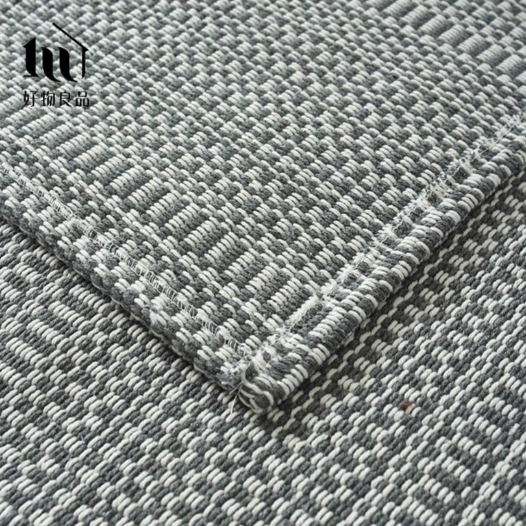 《麻灰編織》日系簡約棉麻編織紋防滑防貓抓沙發墊組合