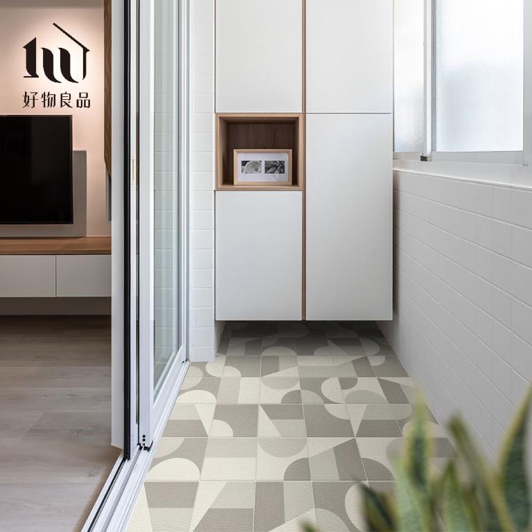 《摩卡彩磚》設計款頂級可剪裁防油防水減壓皮革廚房地墊