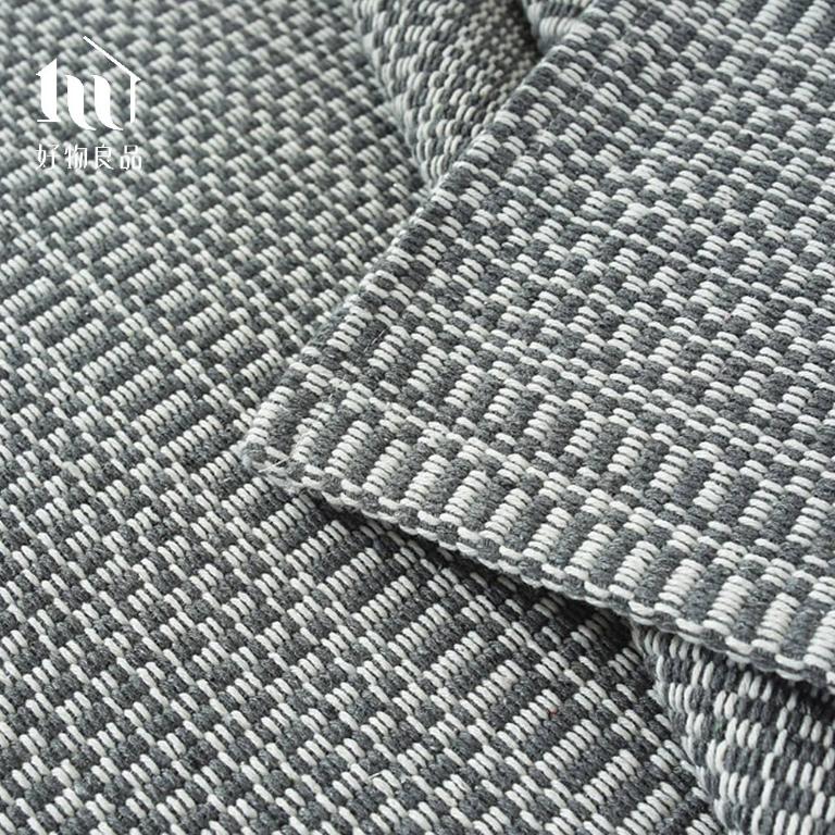《麻灰編織》日系簡約棉麻編織紋防滑防貓抓沙發墊組合