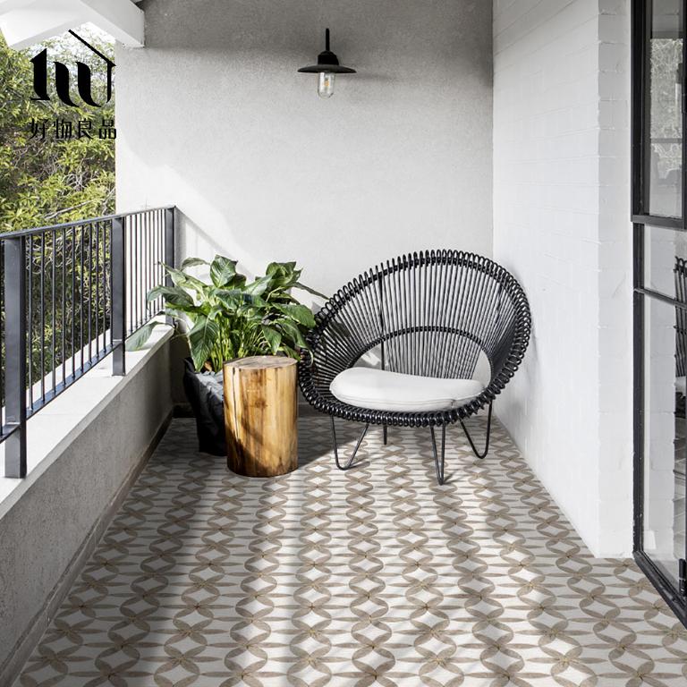 《羅馬花磚》設計款頂級可剪裁防油防水減壓皮革廚房地墊