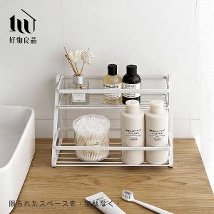 居家收納雙層鐵藝置物架廚房調味罐浴室收納架 桌面整理架