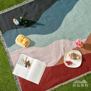 《印象沙丘》獨家設計棉麻編織防水防髒野餐露營地墊