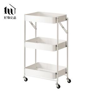 可煞車萬向輪折疊收納置物三層推車
