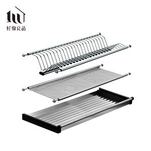 雙層不鏽鋼櫥櫃瀝水碗盤收納支撐架60~90公分
