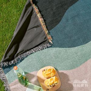 《印象沙丘》獨家設計棉麻編織防水防髒野餐露營地墊