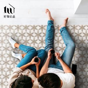 《羅馬花磚》設計款頂級可剪裁防油防水減壓皮革廚房地墊