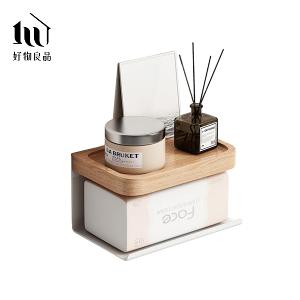 原木質感面紙盒置物架