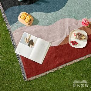 《印象沙丘》獨家設計棉麻編織防水防髒野餐露營地墊