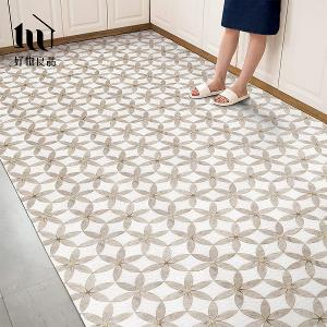 《羅馬花磚》設計款頂級可剪裁防油防水減壓皮革廚房地墊