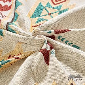 《提瓦納庫圖騰》獨家設計棉麻編織防水防髒野餐露營地墊