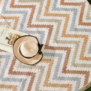 《加州海岸》獨家設計棉麻編織防水防髒野餐露營地墊